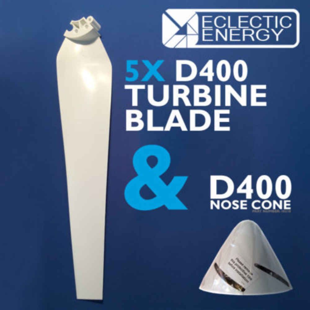 D-400 wind generator - replacement blade set (5) and nose cone